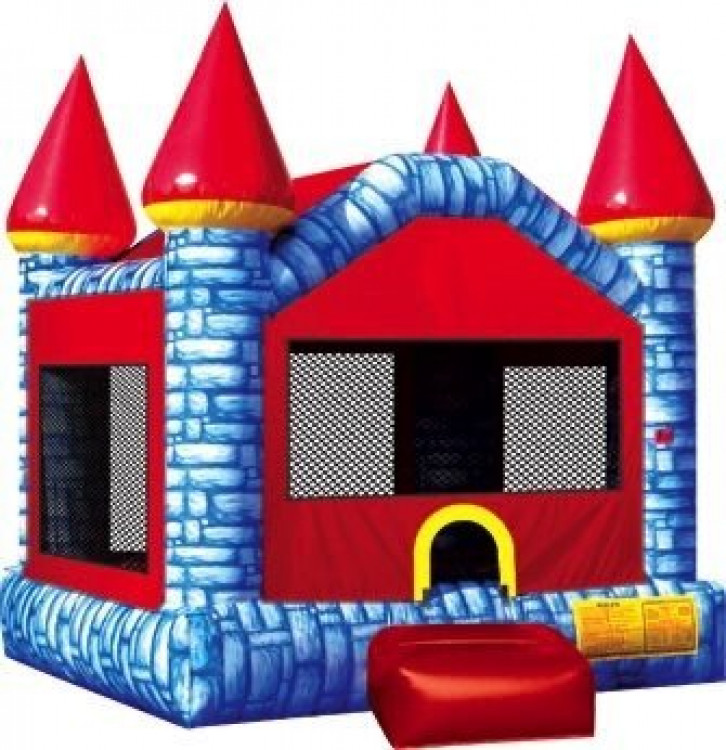 Blue Brick Castle Bounce House